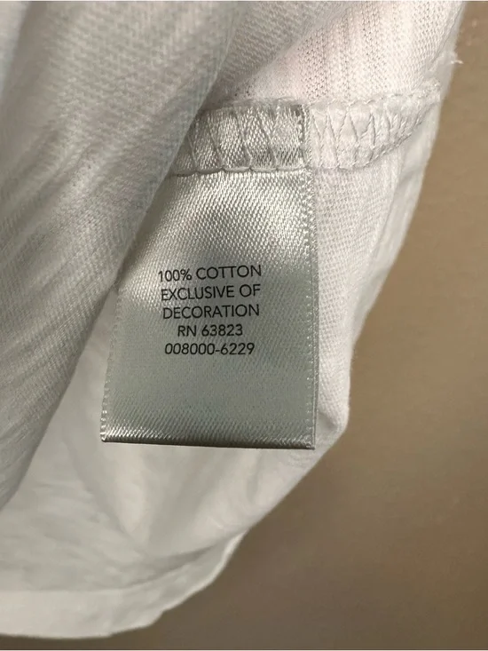 CJ Banks White Scoop Neck Slub Knit Top Embroidered Palm Trees - Picture 4 of 6